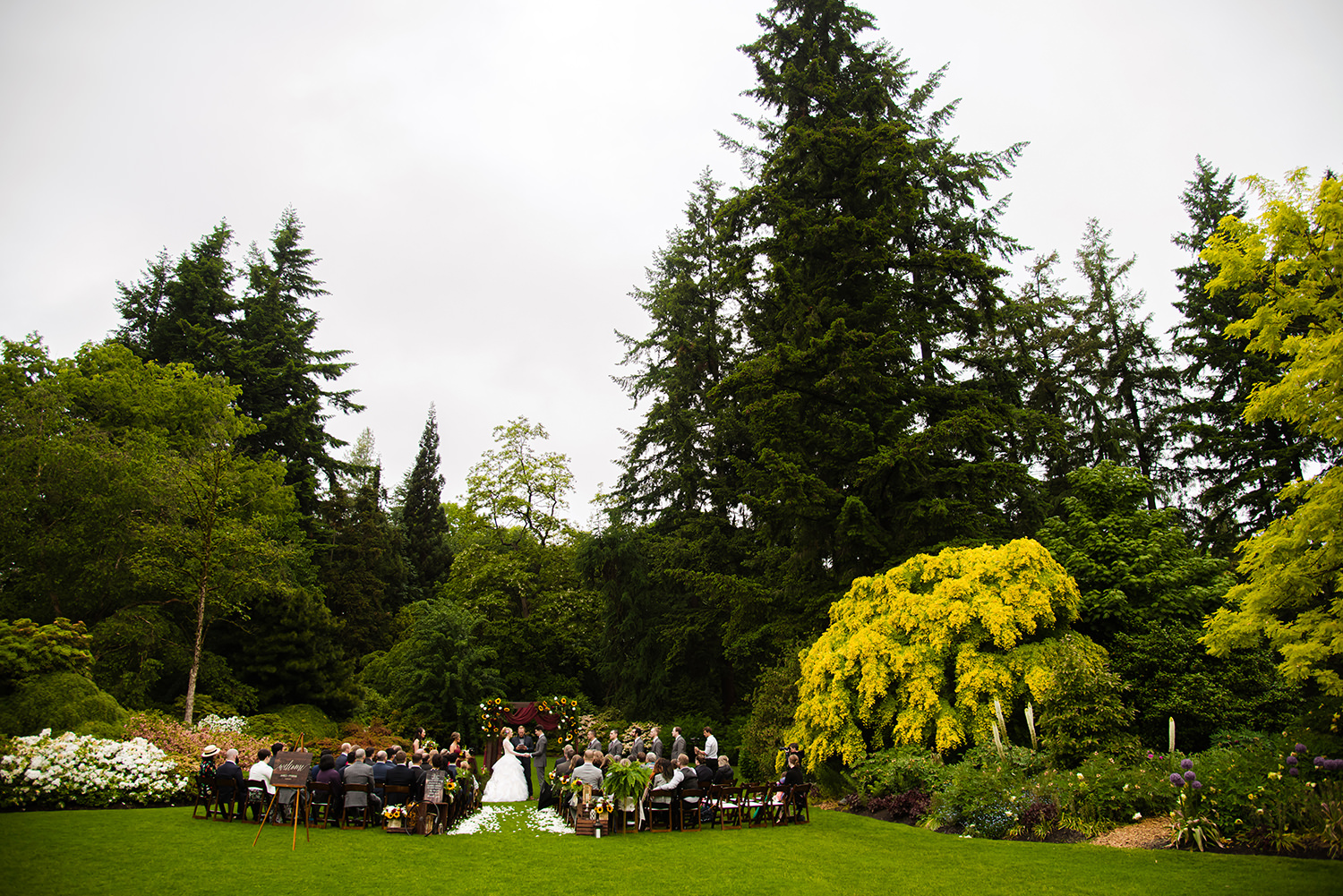 Wedding Ceremony at VanDusen Gardens in Vancouver